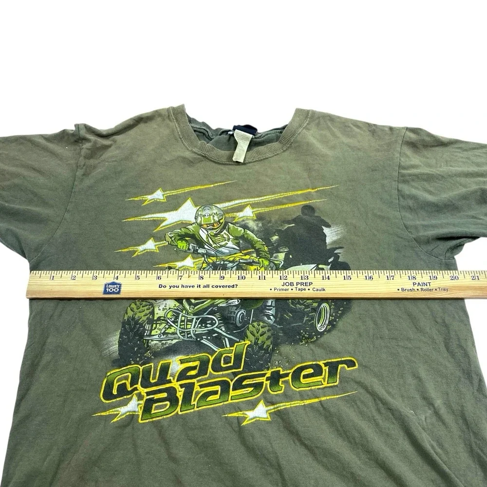 VTG Rudeboyz T-Shirt Youth X-Large Green Graphic Tee Quad Blaster Y2K Racing XL‎